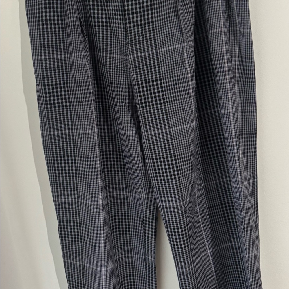 a new day Black and White Checkered Trousers